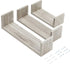 Americanflat Driftwood Floating Shelves Set of 3 - U Shaped Composite Wood Wall Mounted Display Ledges for Bedroom, Living Room, Bathroom, Kitchen, and Office