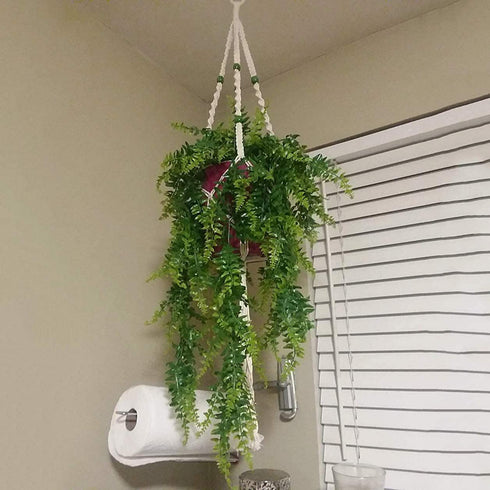 2 Pcs Artificial Plants Hanging Vines Ferns Outdoor UV Resistant Fake Hanging Plant Faux Hanging Boston Fern Flowers Vine Plastic Plants for Wall Indoor Hanging Baskets Wedding Garland Decor