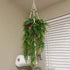 2 Pcs Artificial Plants Hanging Vines Ferns Outdoor UV Resistant Fake Hanging Plant Faux Hanging Boston Fern Flowers Vine Plastic Plants for Wall Indoor Hanging Baskets Wedding Garland Decor