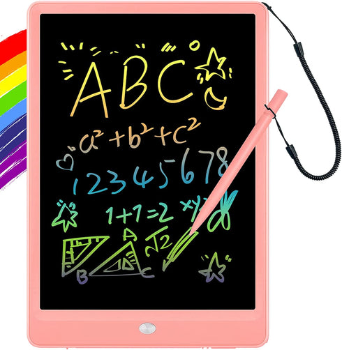 ORSEN LCD Writing Tablet 10 Inch, Colorful Doodle Board Drawing Pad for Kids, Drawing Board Writing Board Drawing Tablet, Educational Christmas Girls Toys Gifts for 3-6 Year Old Girls Boys (Pink)