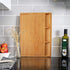 HHXRISE Large Bamboo Cutting Board With 3 Built-In Compartments And Juice Grooves - Kitchen Chopping Board for Meat (Butcher Block) Cheese and Vegetables (L 17 x 12.6")