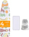Ironing Board Cover and Pad Extra Thick Heavy Duty Padded 4 Layers Non Stick Scorch and Stain Resistant 15x54 and 3 Fasteners Elastic Edge with 2 Bonus Laundry Bag and Protective Scorch Mesh Cloth