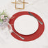 SHACOS Round Placemats Set of 6 Woven Braided 15 inch Circle Placemat for Dining Tables Kitchen Table Mats Washable (Red, 6)