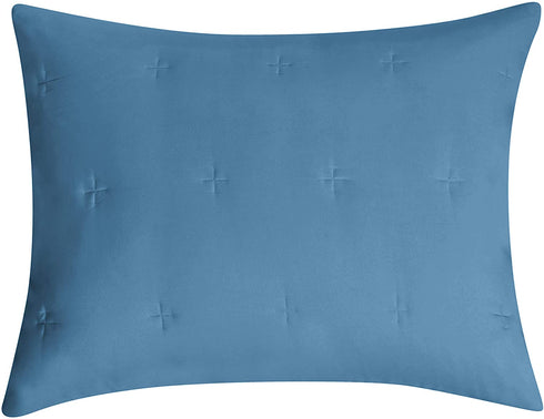 Amazon Basics Tufted Stitch Comforter Set - Soft, Easy-Wash Microfiber - Full/Queen, Deep Teal