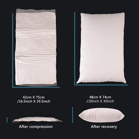 Edow Luxury Soft Pillows for Sleeping, Fluffy Down Alternative Polyester Fiber Filled Pillow, Home&Hotel-Collection, Machine Washable