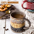 YouPeng Ancient Mayan Style Coffee Mug Set of 2, Ceramic Coffee Cups, 16oz Large Coffee Mugs, Novelty Coffee Mugs for Gift, Women, Parents, Office
