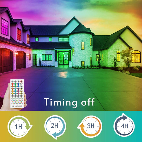50Ft LED Strip Lights, Hedynshine Color Changing RGB Strip Lights for Bedroom,40 Key IR Remote Control, SYNC to Music Strip Lights(APP+Mic+Remote+3 Button Switch)
