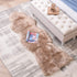 LEEVAN Sheepskin Rug Faux Fur Rug Super Soft Fluffy Chair Cover Seat Shaggy Single Pelt Floor Mat Carpet Accent Home Decor?Coffee,2' x 5'?