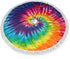 Tie Dye Christmas Tree Skirt with Tassel Small Xmas Tree Skirt Mat 36 Inch Rustic Farmhouse for New Year Party Holiday Decorations