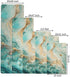 Uphome Bath Rug Runner Luxury Turquoise Marble Velvet Bath Mat 18x47 inch Non-Slip Long Bathroom Rugs Machine-Washable Soft Microfiber Floor Rugs for Bathtub Shower