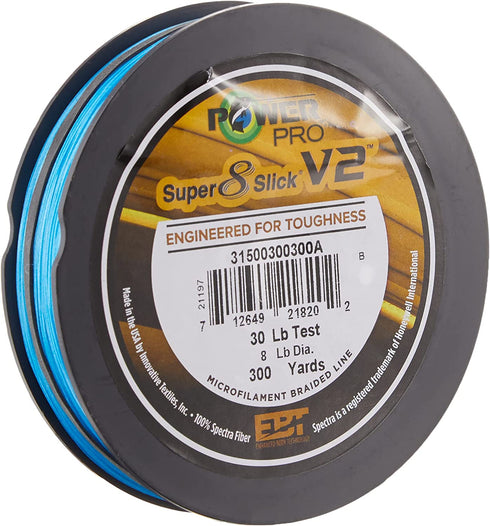 PowerPro Super Slick V2 30 LB 300 YD Blue (31500300300A)