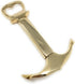Madison Bay Company Polished Brass Ship's Anchor Corkscrew and Bottle Opener, 2 In 1 Bar Tool, 4.75 Inches Long