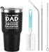 I'm A PROUD DAD Travel Tumbler Funny Birthday Christmas Gifts for Dad Father Men Father's Day from kids daughter, 30 Oz Insulated Stainless Steel Tumbler, Black