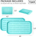 UHMER Silicone Sink Tray Set, Kitchen Sink Organizer Tray & Silicone Soap Dish 4-PACK, Multipurpose Turquoise Kitchen Sink Tray for Soap Bottles, Sponge Tray for Kitchen Sink, Kitchen Soap Tray