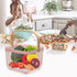 This Wire Basket, Hanging Kitchen Basket Fruit Basket With Wooden Handle Handles can Store Household Items like Fruits and Vegetables and can Also be Stacked to Save Space.?White?