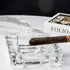 UMEIED Heavy Glass Ashtray, 2 Pack, Square Cigar Ashtray for Home Decor