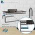 LKKL Paper Towel Holder Spice Rack and Multi-Purpose Shelf, Wall Mount Storage Organizer for Kitchen Pantry Laundry Garage Bathroom, Double Roll Toilet Tissue Holder, Paper Towel Rack- Matte Black