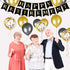 Decorlife Retirement Plates and Napkins Sets Serves 16, Retirement Party Supplies Includes Plates Set, Happy Retirement Banner, Fringe Curtains and Balloons, Total 136 PCS