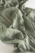 Ling's moment 10Ft x 35" Wide Smoke Green Gauze Semi-Sheer Table Runner Cheesecloth Tablecloth for Wedding Reception Bridal Shower Birthday Party Table Centerpieces Boho Wedding Decor