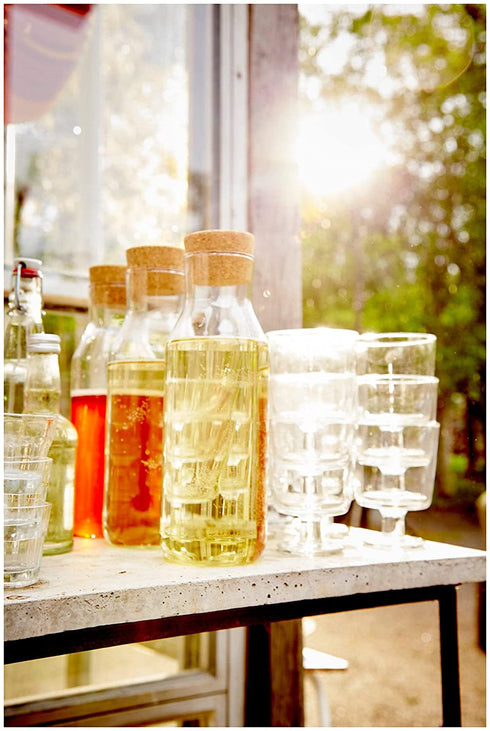IKEA Carafe With Stopper, 3.54 x 11.02 x 3.54 inches, Clear Glass