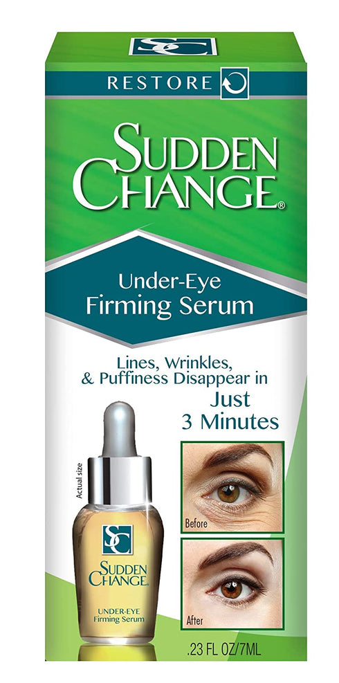 Sudden Change Under-Eye Firming Serum - Decreases Under-Eye Puffiness, Lines, Wrinkles & Bags - Wear With or Without Makeup - Works in Under 3 Minutes (0.23 oz)