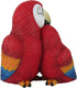 DWK Polly and Petey Mama Mother Parrot and Baby Parrot Shelf Sitting Figurines | Shelf Decor | Desk Accessories | Statues & Figurines | Office Decor | Bookshelf Accessories and Decorations - 6"