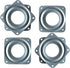 4 Pack 3 Inch Square Lazy Susan Turntable Bearings Hardware Small Rotating Bearing Plate with 150 Pound Capacity (Silver)
