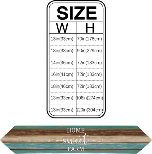 HouseUnique Cotton Linen Table Runner,Wood Teal Table Runner 70 inches Long, Farmhouse Table Runners Dresser Scarves for Dining Room/Kitchen/Wedding Decoration/Holiday Party Table Decor 13"x70"