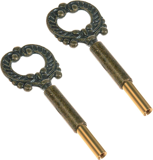 ECUDIS Pack of 2 Lamp Keys Socket Turn Keys Replacement Switch Knobs, Brass Finish