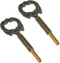 ECUDIS Pack of 2 Lamp Keys Socket Turn Keys Replacement Switch Knobs, Brass Finish