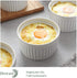 DOWAN 8 oz Ramekins - Ramekins for Creme Brulee Porcelain Ramekins Oven Safe, Classic Style Ramekins for Baking Souffle Ramekins Bowls, Set of 6, White
