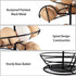 QUTREY Black Metal Egg Skelter with Storage Basket, Spiral Design Egg Holder for Large Egg for Countertop, Kitchen