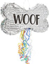 Dog Bone Pinata, Puppy Birthday Party Supplies, Woof (16.75 x 10 x 3 In)