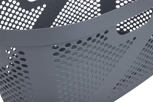 Mind Reader Laundry, Gray 40 Liter Clothes Basket