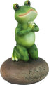 DWK Praying Frog Outdoor Garden Statue | Religious Novelties Outdoor Frog Statues | Garden Meditation and Garden Frogs Decor | Inspirational Figurines - 6.5"