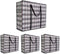 Heavy Duty Large Moving Bags, 90L Big Organizer Storage Bags With Durable Zipper, Water Resistant Totes, Carrying Bag, Camping Bag for Clothes, Bedding, Comforter, Pillow, Moving(Set of 4)