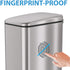 iTouchless SoftStep 1.3 Gallon Small Slim Bathroom Step Trash Can with Removable Inner Bucket & AbsorbX Odor Filter, Stainless Steel, 5 Liter Garbage Bin, Bathroom, Bedroom, Business Office Cubicle