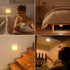 2 Pack LED Night Lights Rechargeable, Dusk to Dawn Sensor, bapro Warm White Stick-On Nightlight Adjustable Brightness for Bedroom, Bathroom, Kitchen, Hallway, Stairs, Kids, Adults, Compact Nightlight