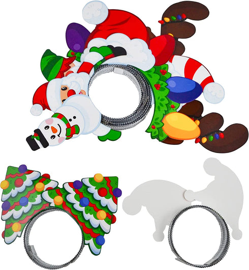 JOYIN 24 Pack Christmas Headbands, Holiday Headbands for Christmas Party Accessories and Party Favors Photo Booth (One Size Fits All)