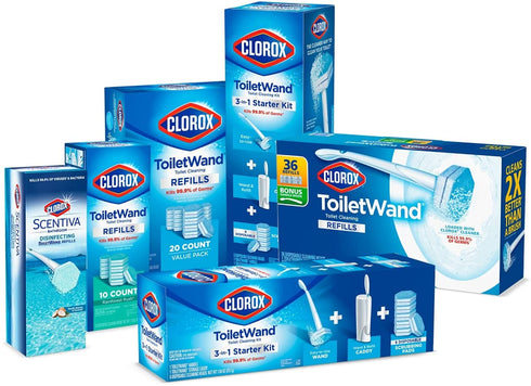 Clorox ToiletWand Disinfecting Refills, Disposable Wand Heads, blue Original, 30 Count