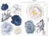 WALPLUS Peony Flowers Rose Wall Decals Peel and Stick Wall Sticker Oversized Murals for Home Bedroom Nursery Room Floral Transparent Wall Decor