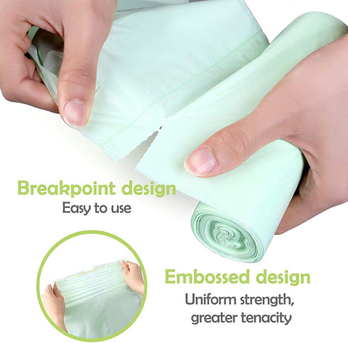 8 Gallon Trash Bags Biodegradeable Medium Garbage Bags, Extra Strong Trash-Can-Liner for Bathroom Kitchen Office (120 Counts, 30 Liter, Green)