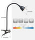 Newhouse Lighting NHCLP-OL-BK Olivia LED Clamp Light Desk Lamp with Flexible Gooseneck, 3 Brightness Levels & 3 Color Modes, Black