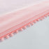MISS SELECTEX Linen Look Pom Pom Tasseled Sheer Curtains - Rod Pocket Voile Semi-Sheer Curtains for Living and Bedroom, Set of 2 Curtain Panels (42 x 95 inch, Baby Pink)