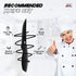 LDC Steak Knives Set of 8 - Black Steak Knife Set & Dinner Knife Set- Stainless Steel, Ultra-Sharp, Scratch Resistant And Rust Proof - Non Stick and Dishwasher Safe - Serrated Steak Knives