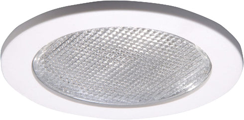 Cooper Lighting HALO 4055WH E26 Series Recessed Lighting Shower Trim with Prismatic Glass Lens, 4", White
