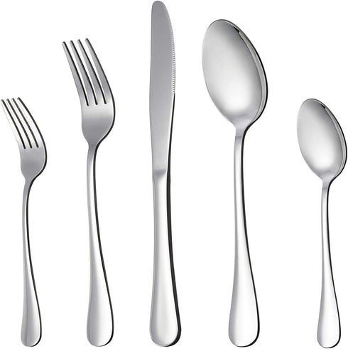 LIANYU 20 Piece Silverware Flatware Cutlery Set, Stainless Steel Utensils Service for 4, Include Knife Fork Spoon, Mirror Polished, Dishwasher Safe