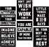 HOMANGA Motivational Wall Art Posters, Positive Office Decor Art Prints, Set of 6, Inspirational Quote Wall Decor for Bedroom Teen Boy Office Living Room, Canvas Posters 8x10 Inch Unframed