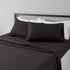 Amazon Basics Lightweight Super Soft Easy Care Microfiber Bed Sheet Set with 14" Deep Pockets - Queen, Black