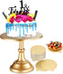 Miukage Cake Stand, Adjustable Height Cake Stands, High-end Wedding Cake Stand, Metal Gold Cake Stand Suitable for Graduation Ceremonies, Birthday Parties, Home Decoration